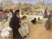 Albert Edelfelt In the Luxembourg Garden painting